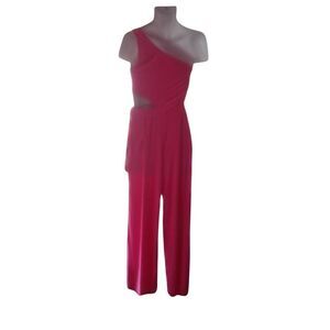 Saints jumpsuit hot pink one shoulder large New with tags